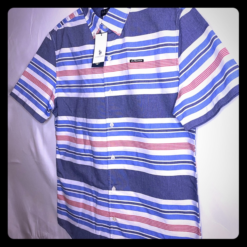 NWT! US Polo Assn. Short Sleeve Button Down